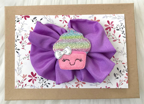 Cupcake Hair Clip - Hair Clip - Baby Hair Clip -Cupcake Hair Bow - Julia Grace Designs