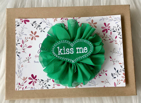 "Kiss Me" St. Patrick's Day Hair Clip OR Headband (You Choose!) - Julia Grace Designs