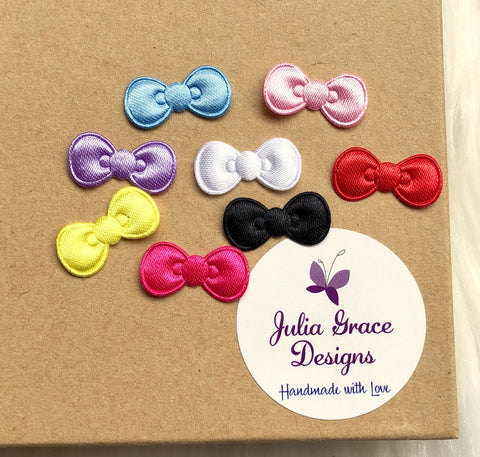 Add 1 Mini Solid Bow to ANY Badge Reel or Hair Clip Design - (1) BOW ONLY - Must Purchase w/ a Julia Grace Designs Badge Reel or Hair Clip