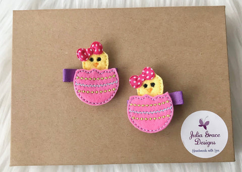 Easter Hair Clip, Baby Chick Hairbow, Toddler Hair Clip, Baby Hair Clip, Baby Girl Hair Clip, Girl Hair Clip, Clippie, NoSlip Clip, Barrette