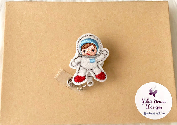 Astronaut Badge Reel // Pediatric Badge Reel – Julia Grace Designs