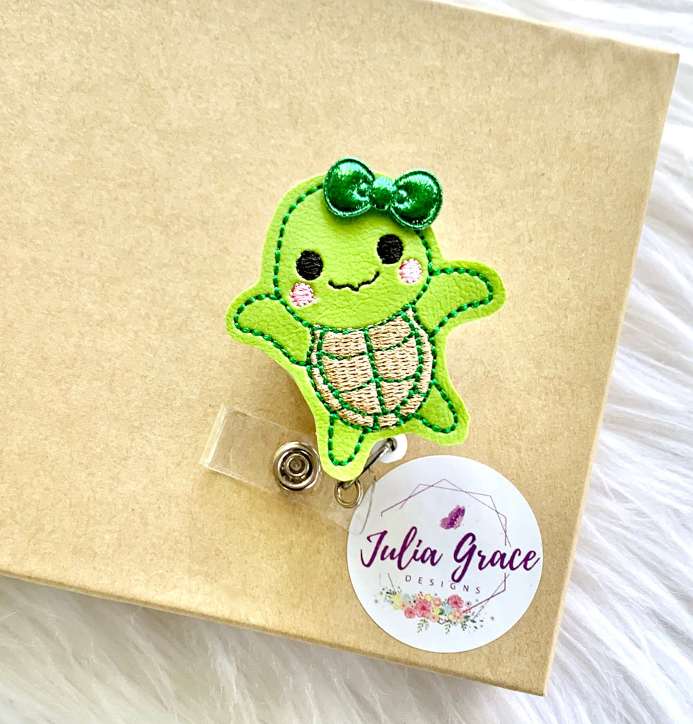 Baby Sea Turtle Badge Reel, Badge Reel Topper, Nurse Badge Reel, ID Ho –  Julia Grace Designs