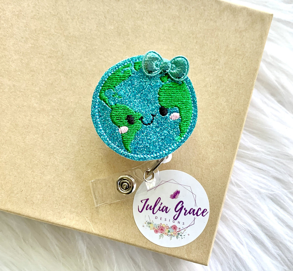 Glitter Earth Nurse Badge Reel OR Magnet, Nurse Badge Reel, Retractabl –  Julia Grace Designs